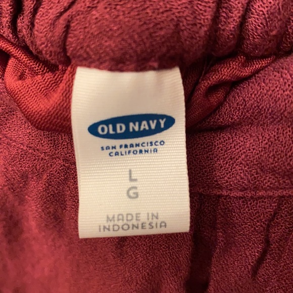 Old Navy Midi burgundy lined skirt - Picture 2 of 4